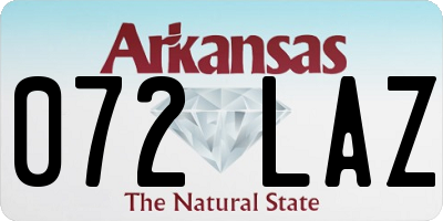 AR license plate 072LAZ
