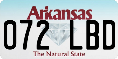 AR license plate 072LBD