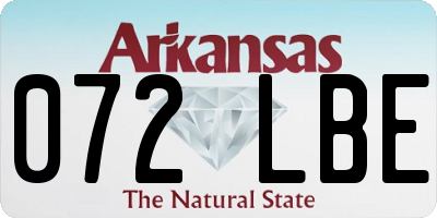 AR license plate 072LBE