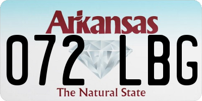 AR license plate 072LBG