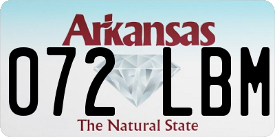 AR license plate 072LBM