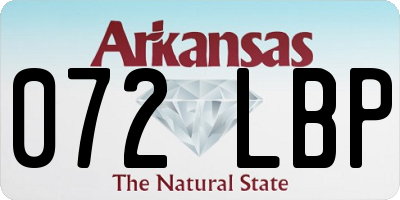 AR license plate 072LBP