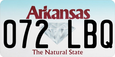 AR license plate 072LBQ