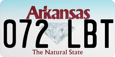 AR license plate 072LBT