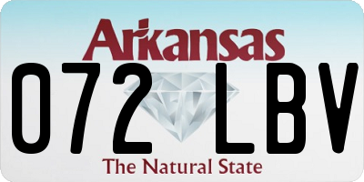 AR license plate 072LBV