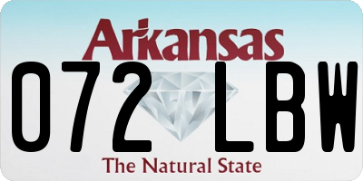 AR license plate 072LBW