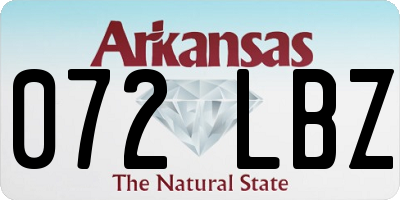 AR license plate 072LBZ