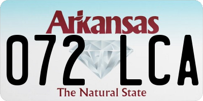 AR license plate 072LCA