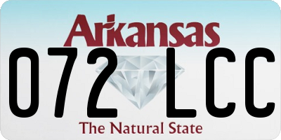 AR license plate 072LCC
