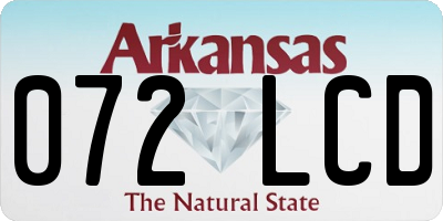 AR license plate 072LCD