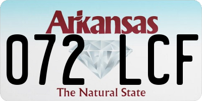 AR license plate 072LCF