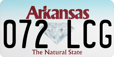 AR license plate 072LCG