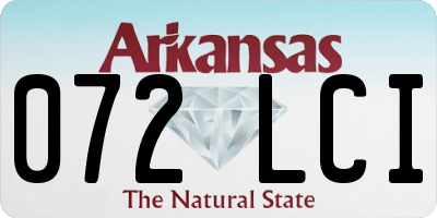 AR license plate 072LCI