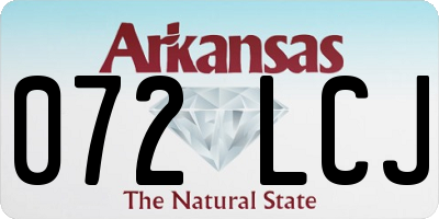 AR license plate 072LCJ