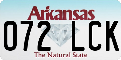 AR license plate 072LCK