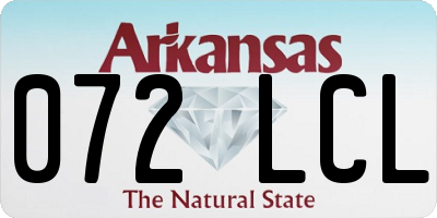 AR license plate 072LCL
