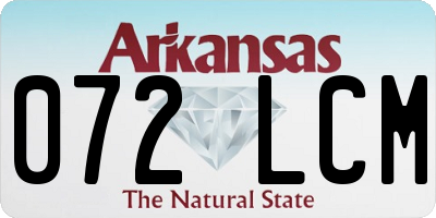 AR license plate 072LCM
