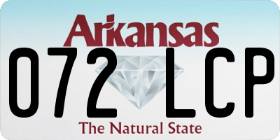 AR license plate 072LCP