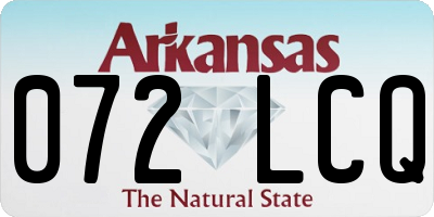 AR license plate 072LCQ