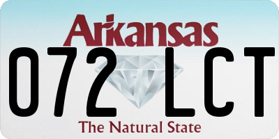 AR license plate 072LCT