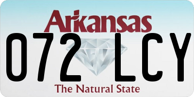 AR license plate 072LCY