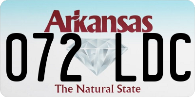 AR license plate 072LDC
