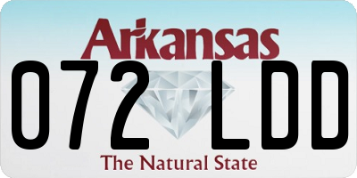 AR license plate 072LDD