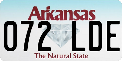 AR license plate 072LDE