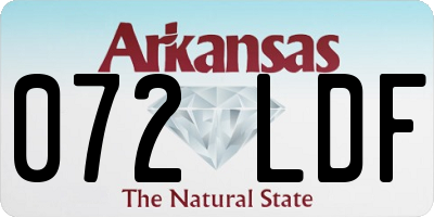 AR license plate 072LDF