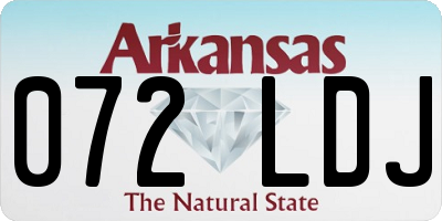 AR license plate 072LDJ
