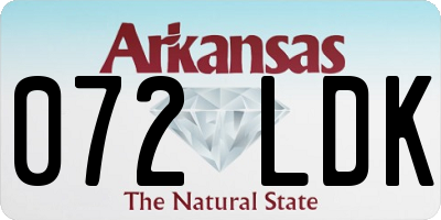 AR license plate 072LDK