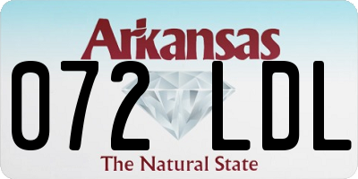 AR license plate 072LDL