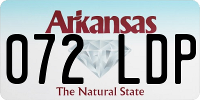 AR license plate 072LDP
