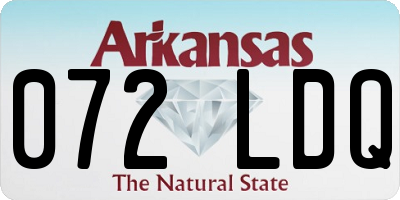 AR license plate 072LDQ
