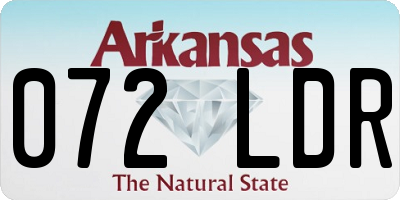 AR license plate 072LDR