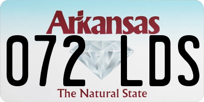 AR license plate 072LDS