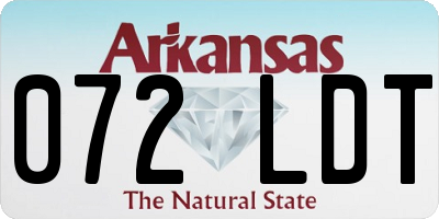 AR license plate 072LDT