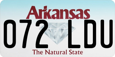 AR license plate 072LDU