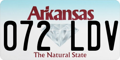 AR license plate 072LDV