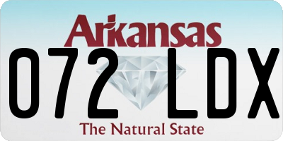 AR license plate 072LDX