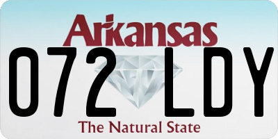 AR license plate 072LDY