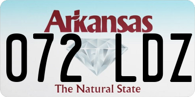 AR license plate 072LDZ