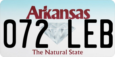 AR license plate 072LEB