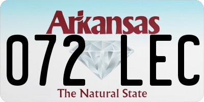 AR license plate 072LEC