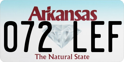 AR license plate 072LEF