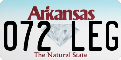 AR license plate 072LEG