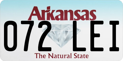 AR license plate 072LEI