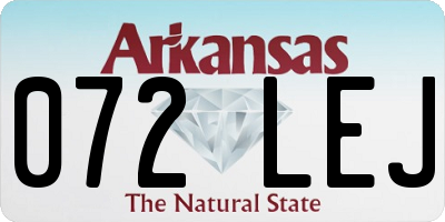 AR license plate 072LEJ