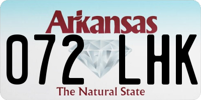 AR license plate 072LHK