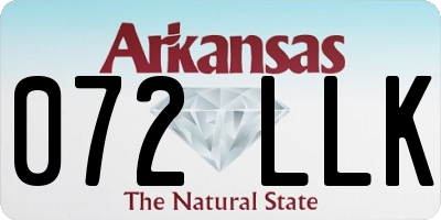 AR license plate 072LLK
